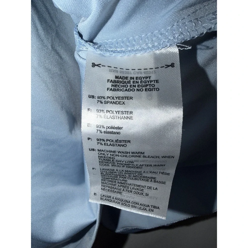 Adidas Golf Polo Shirt Mens XL Baby Blue Stretch Performance